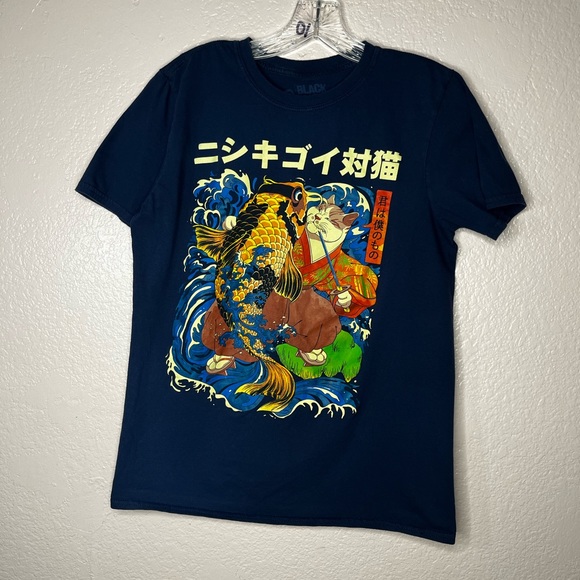 Black Matter Other - Black Matter The Cat Samurai And The Koi Preowned Mens Size Small Navy Blue